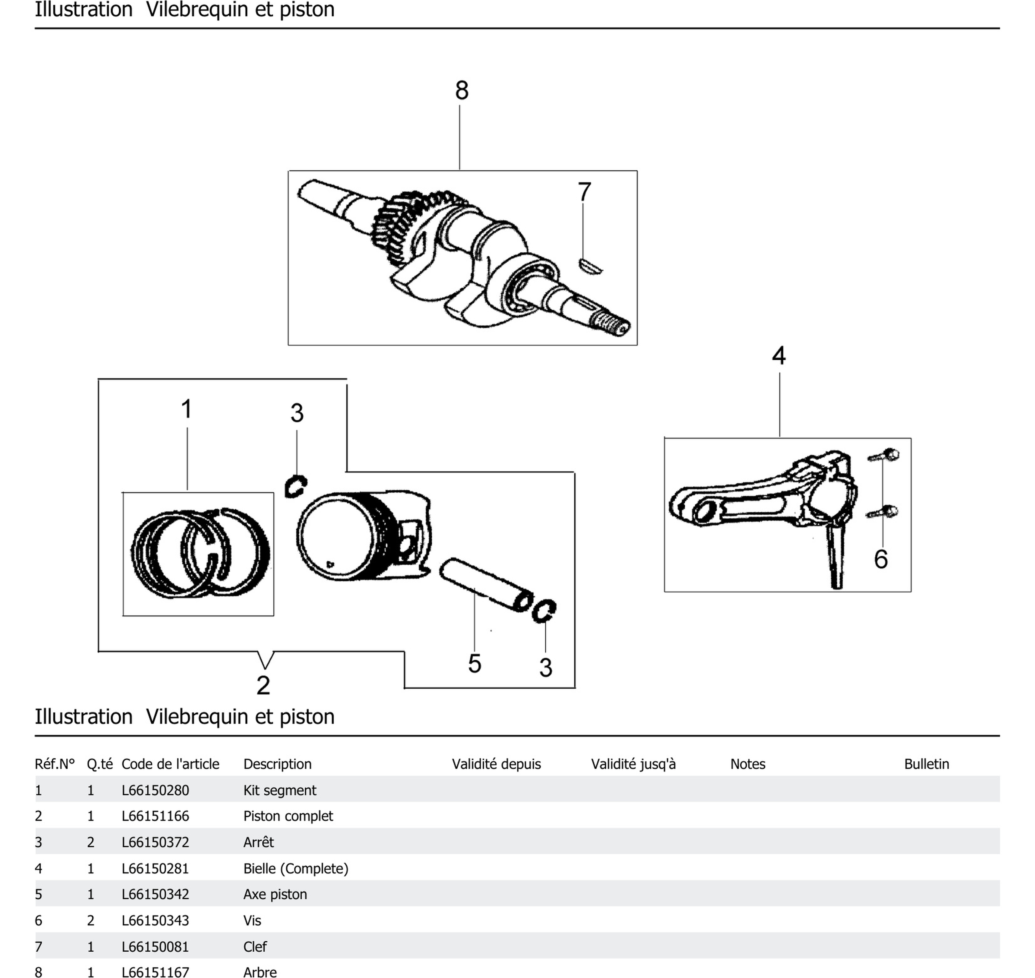 Vilebrequin Et Piston