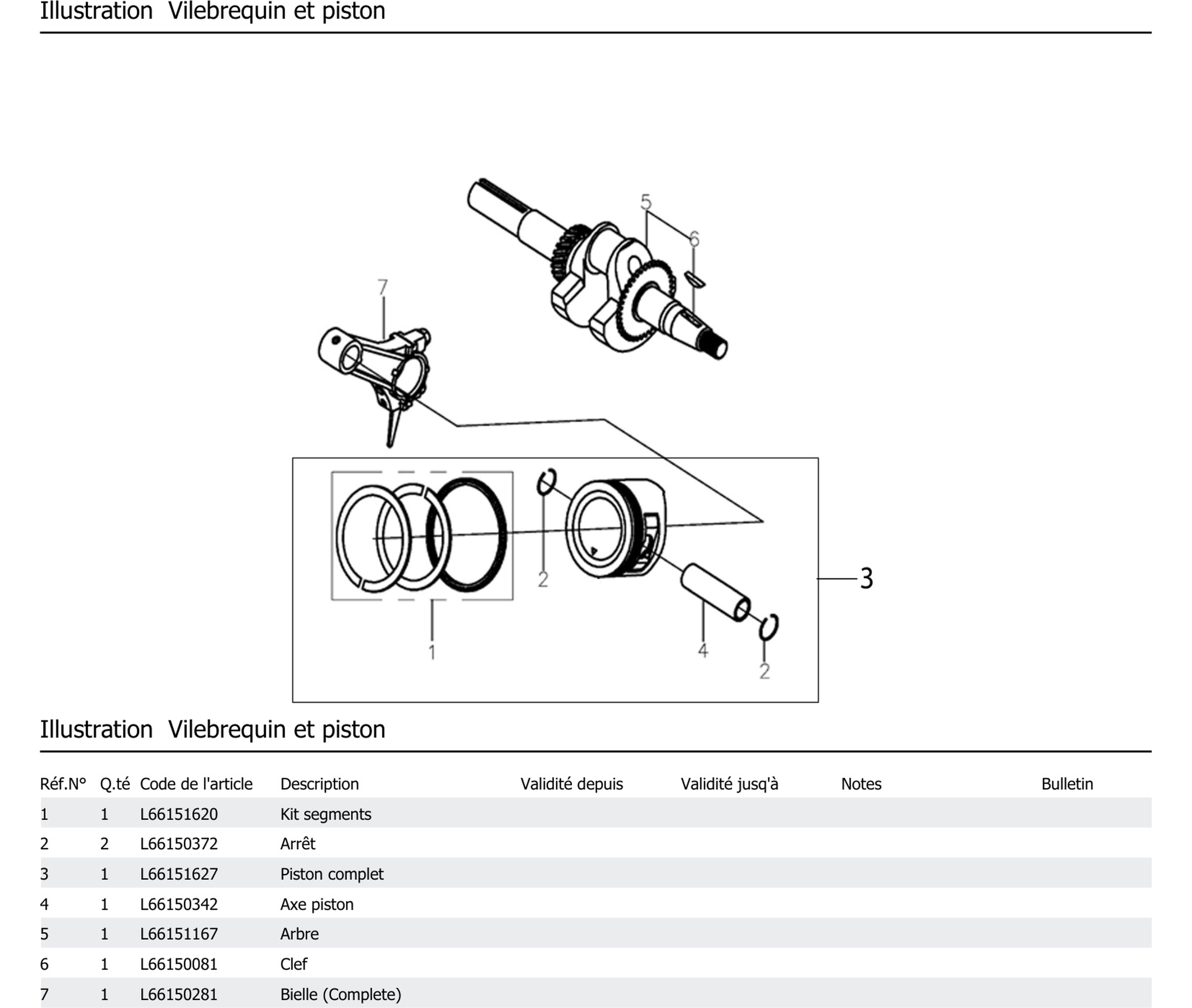 Vilebrequin Et Piston