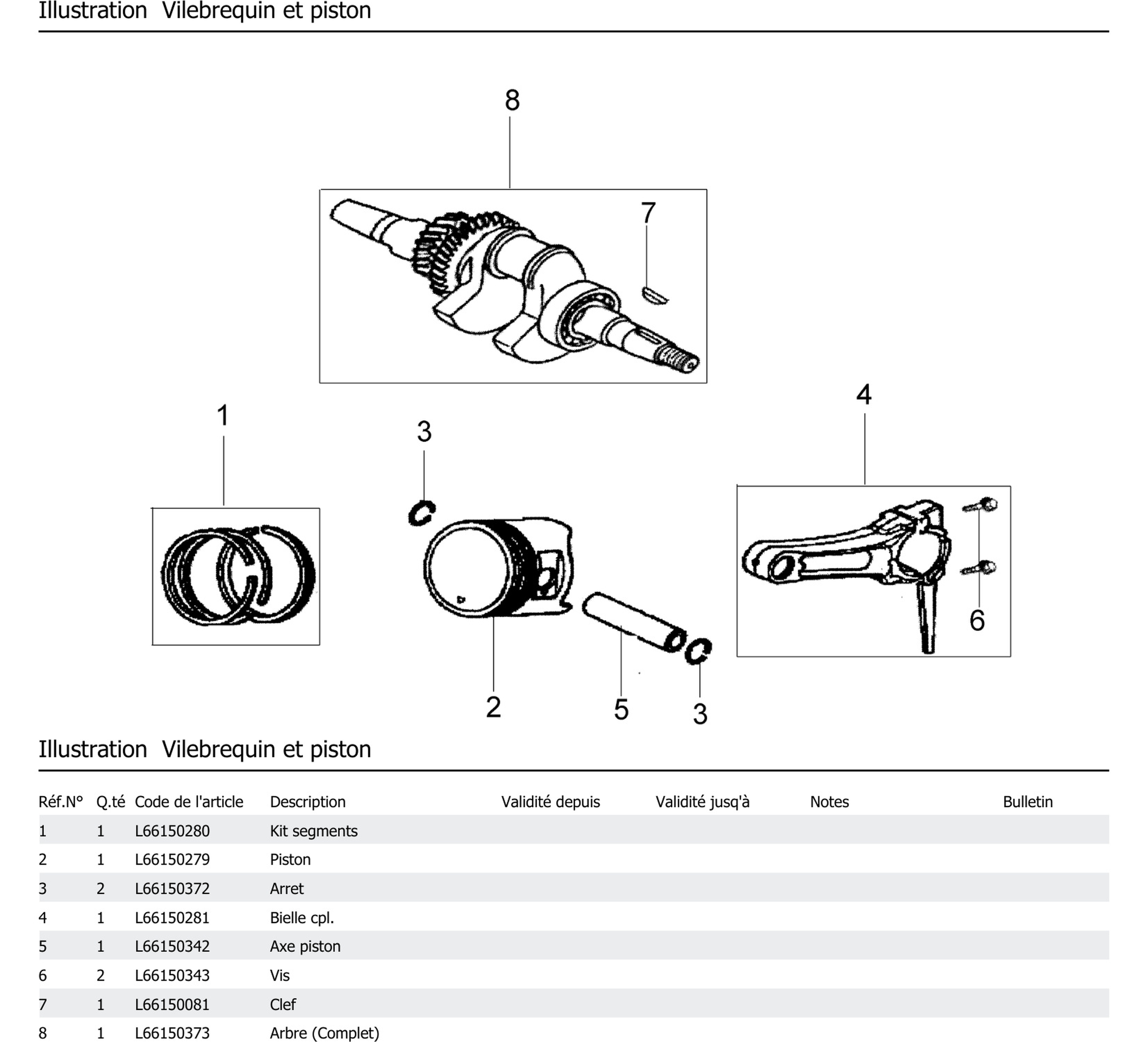 Vilebrequin Et Piston