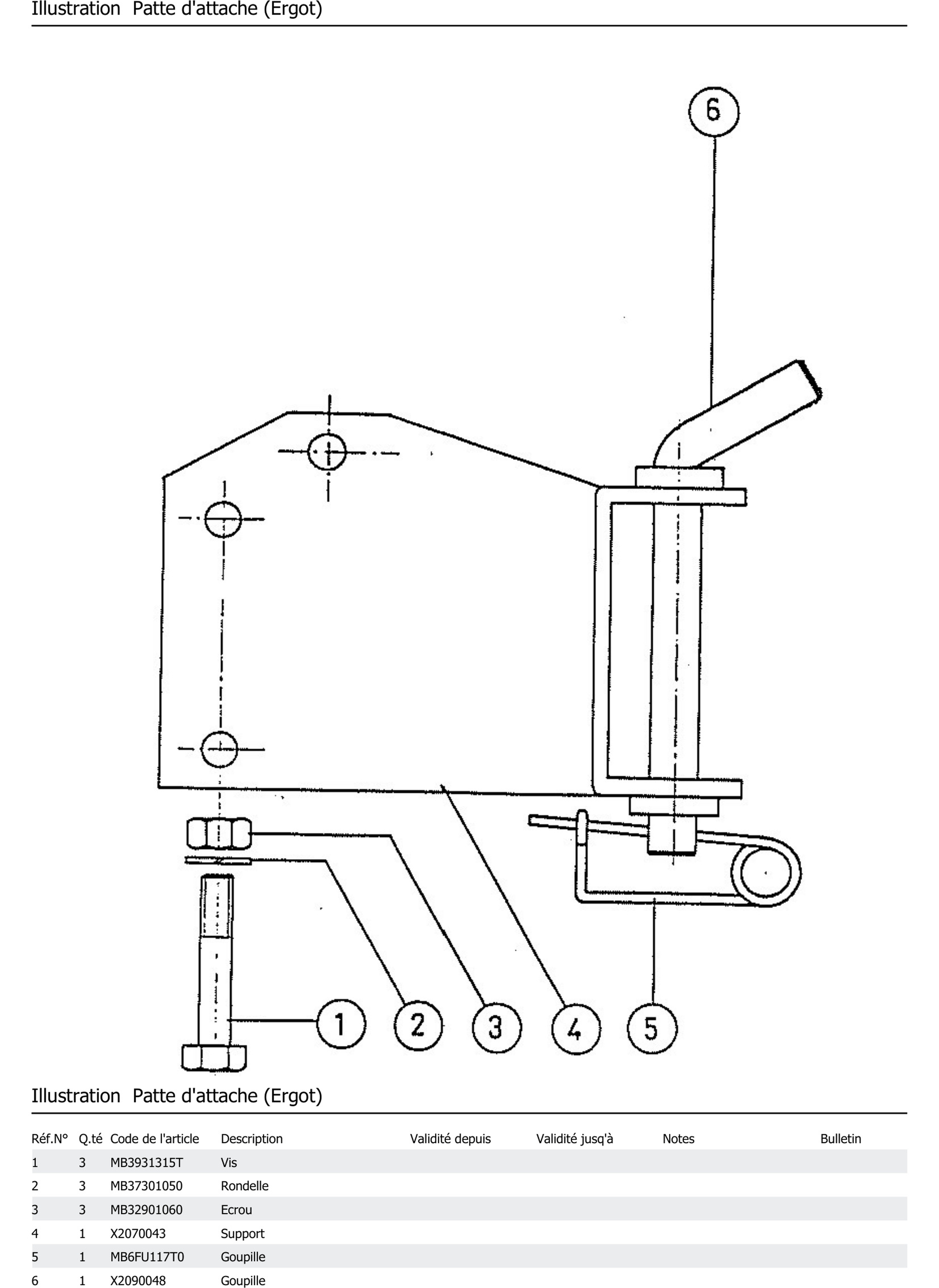 Patte D Attache Ergot