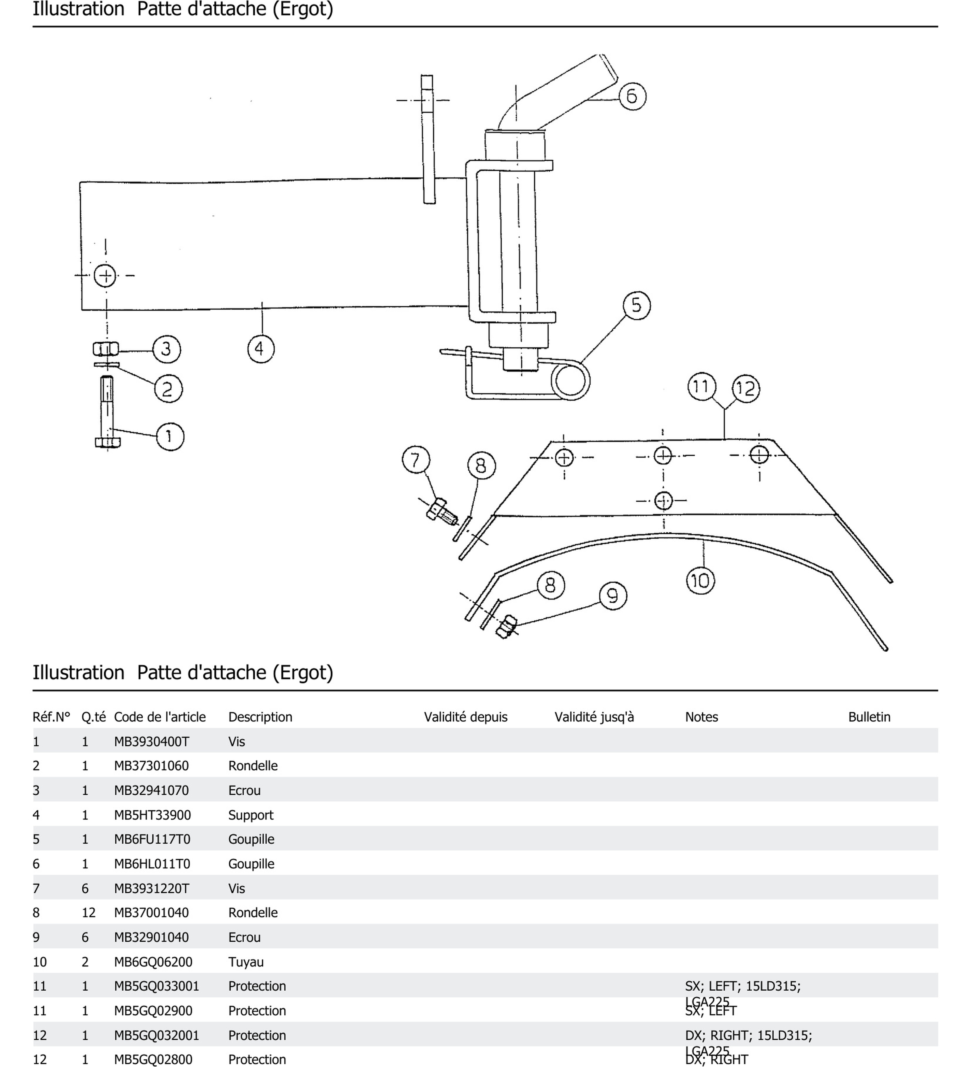 Patte D Attache Ergot