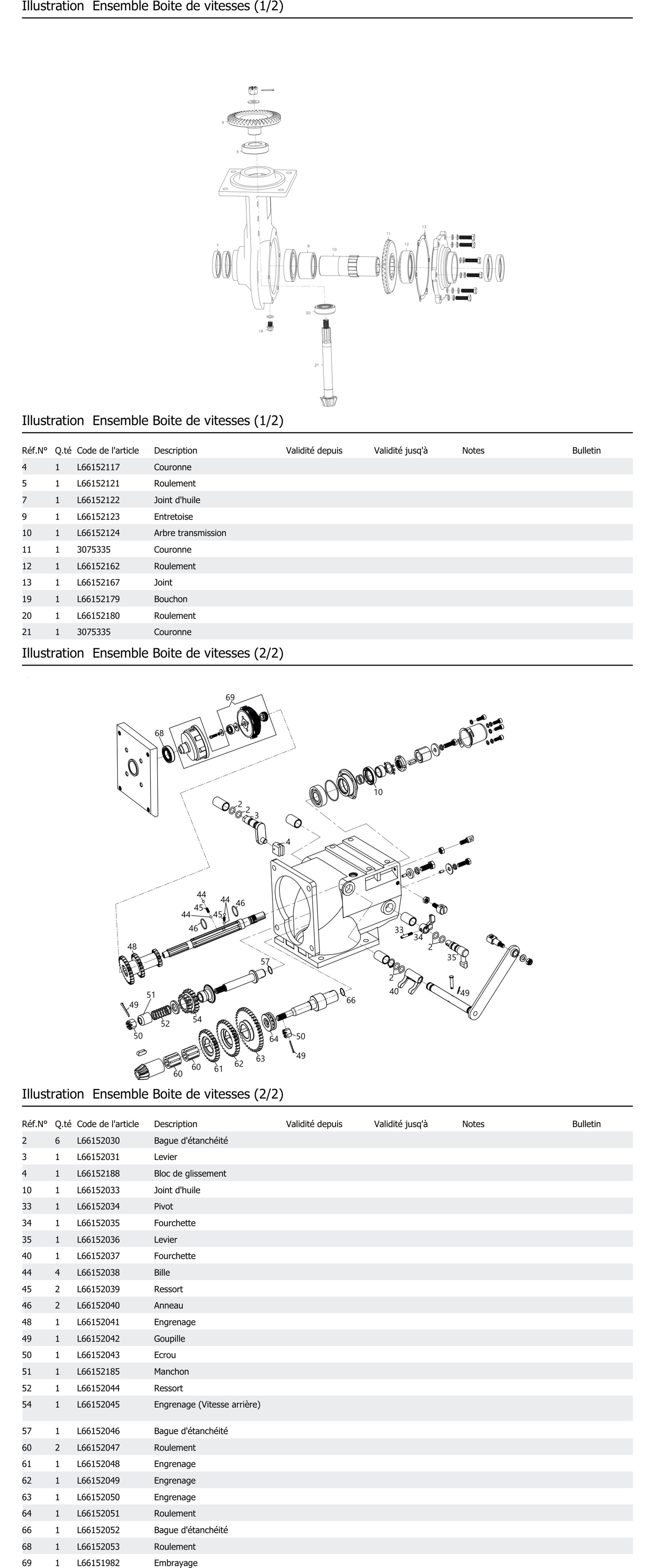 Ensemble Boite De Vitesses 1 2