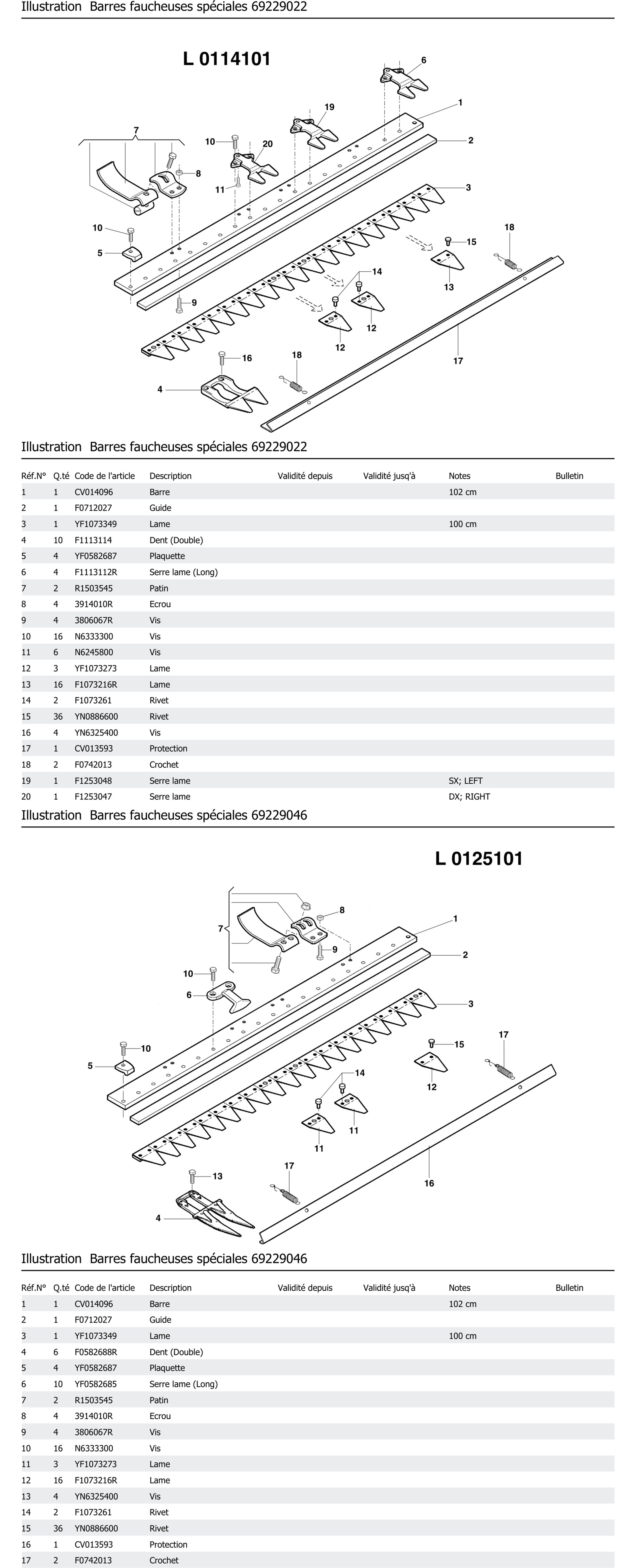 Barres Faucheuses Spéciales 69229022