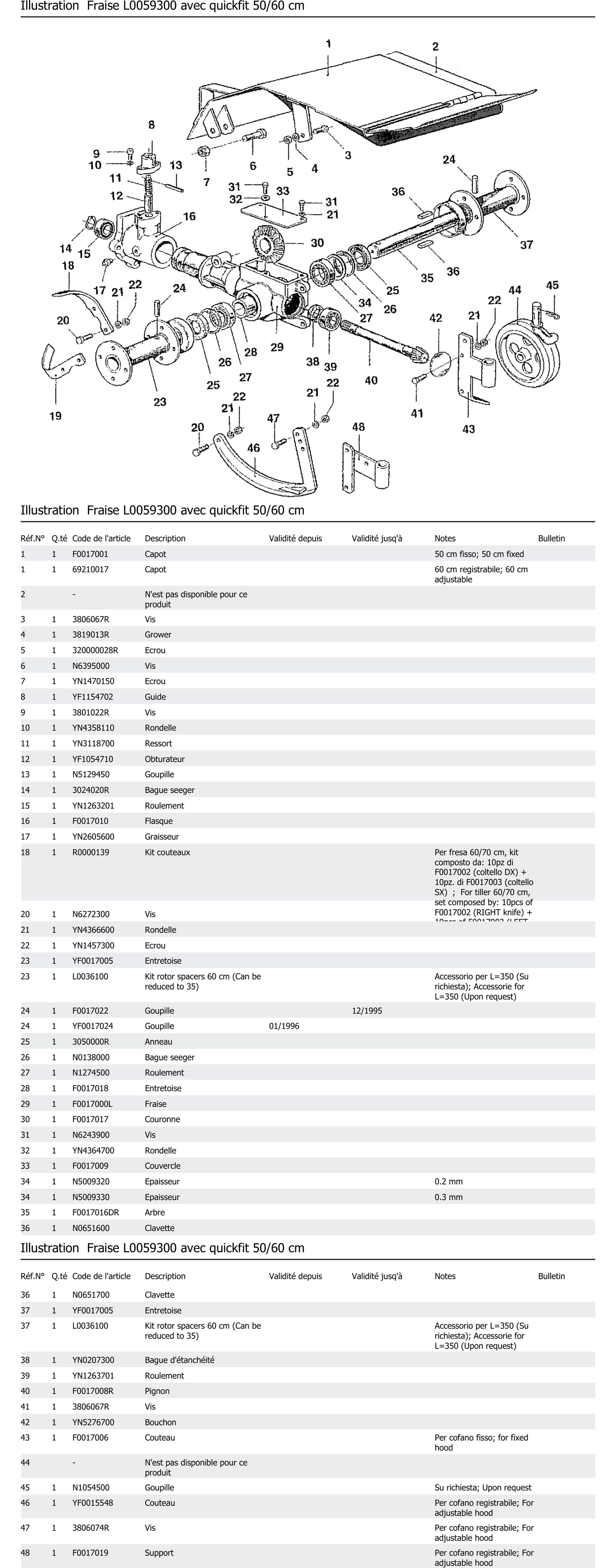 Fraise L0059300 Avec Quickfit 50 60 Cm
