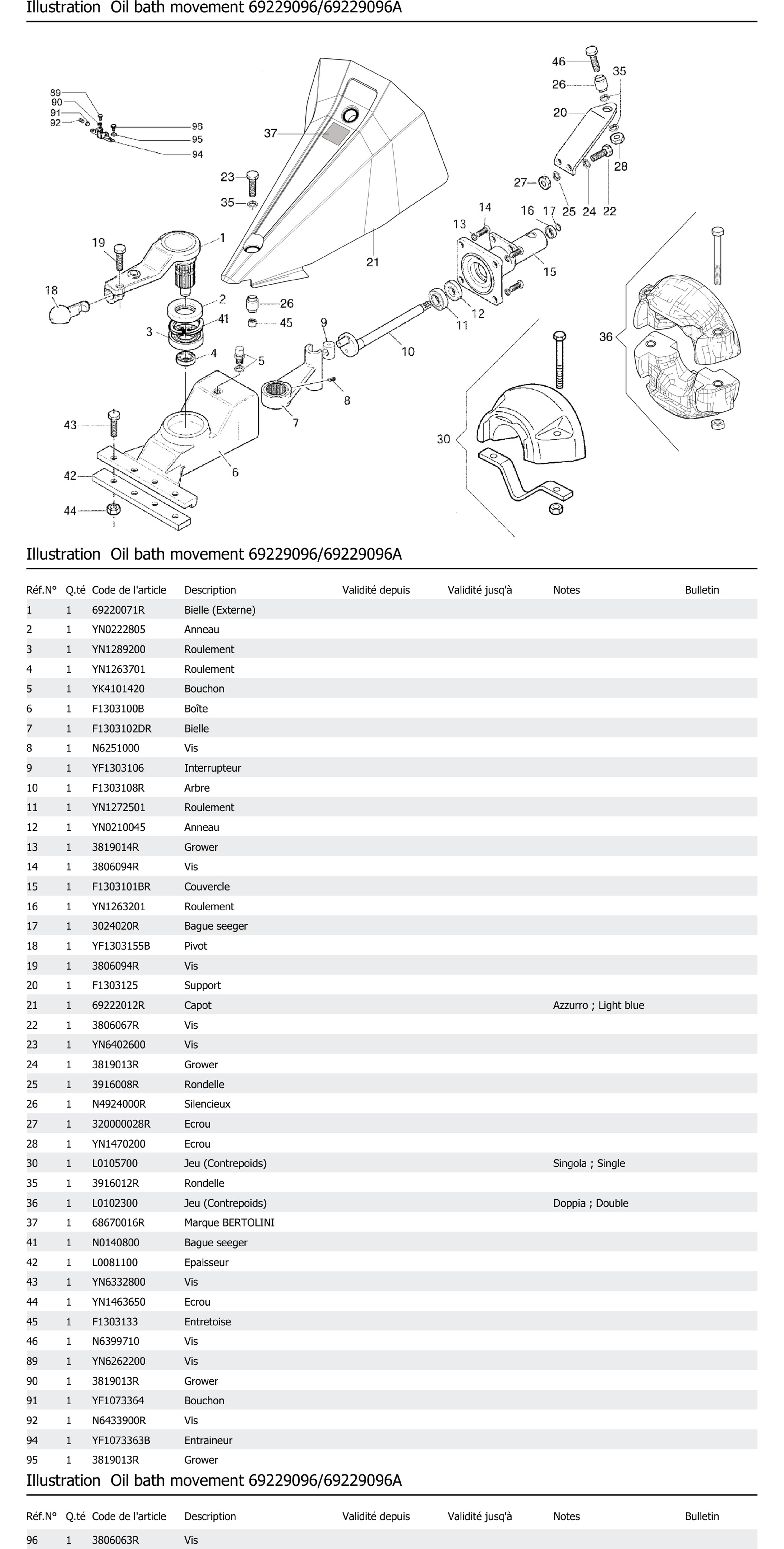 Oil Bath Movement 69229096 69229096a