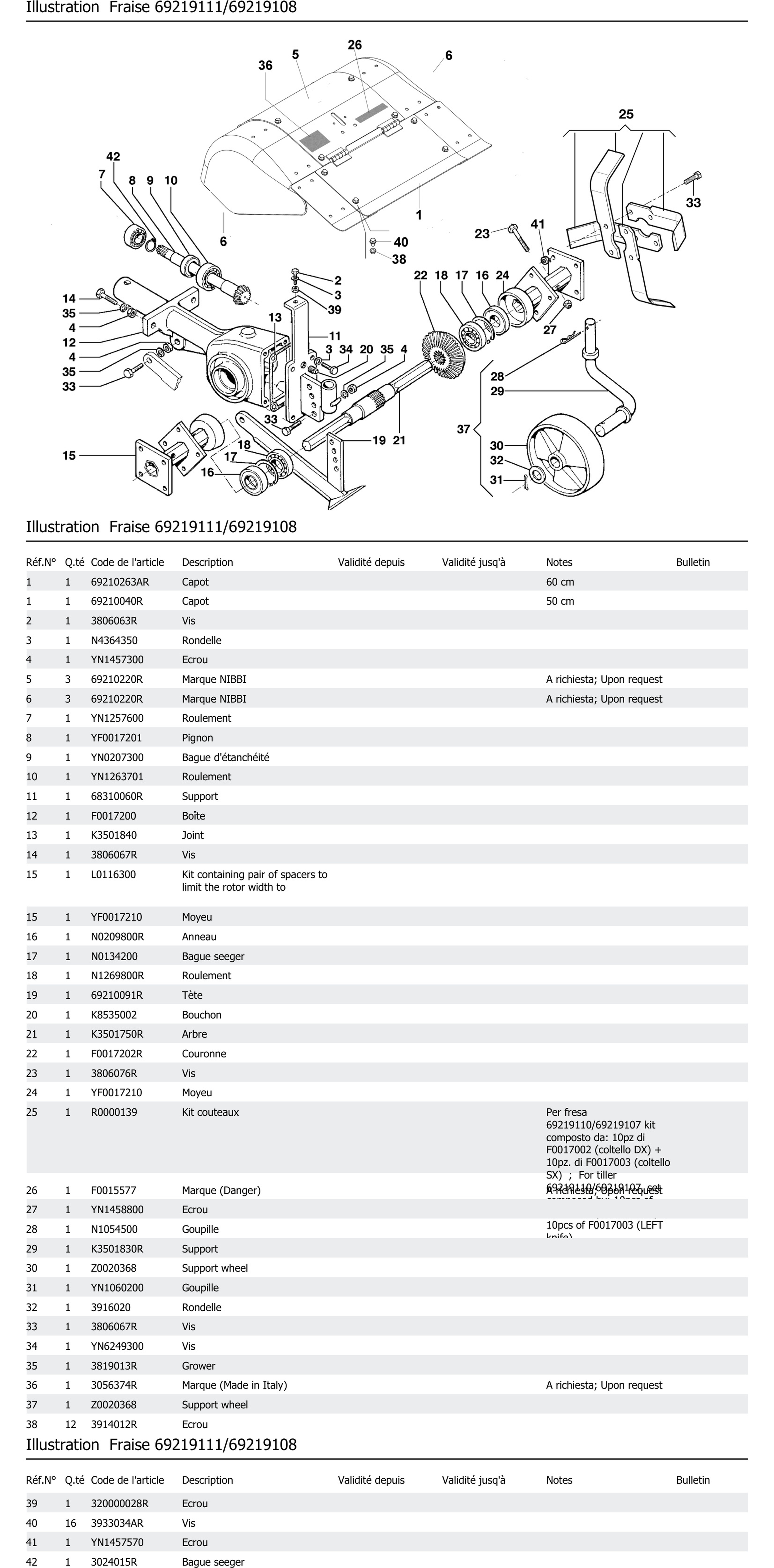 Fraise 69219111 69219108