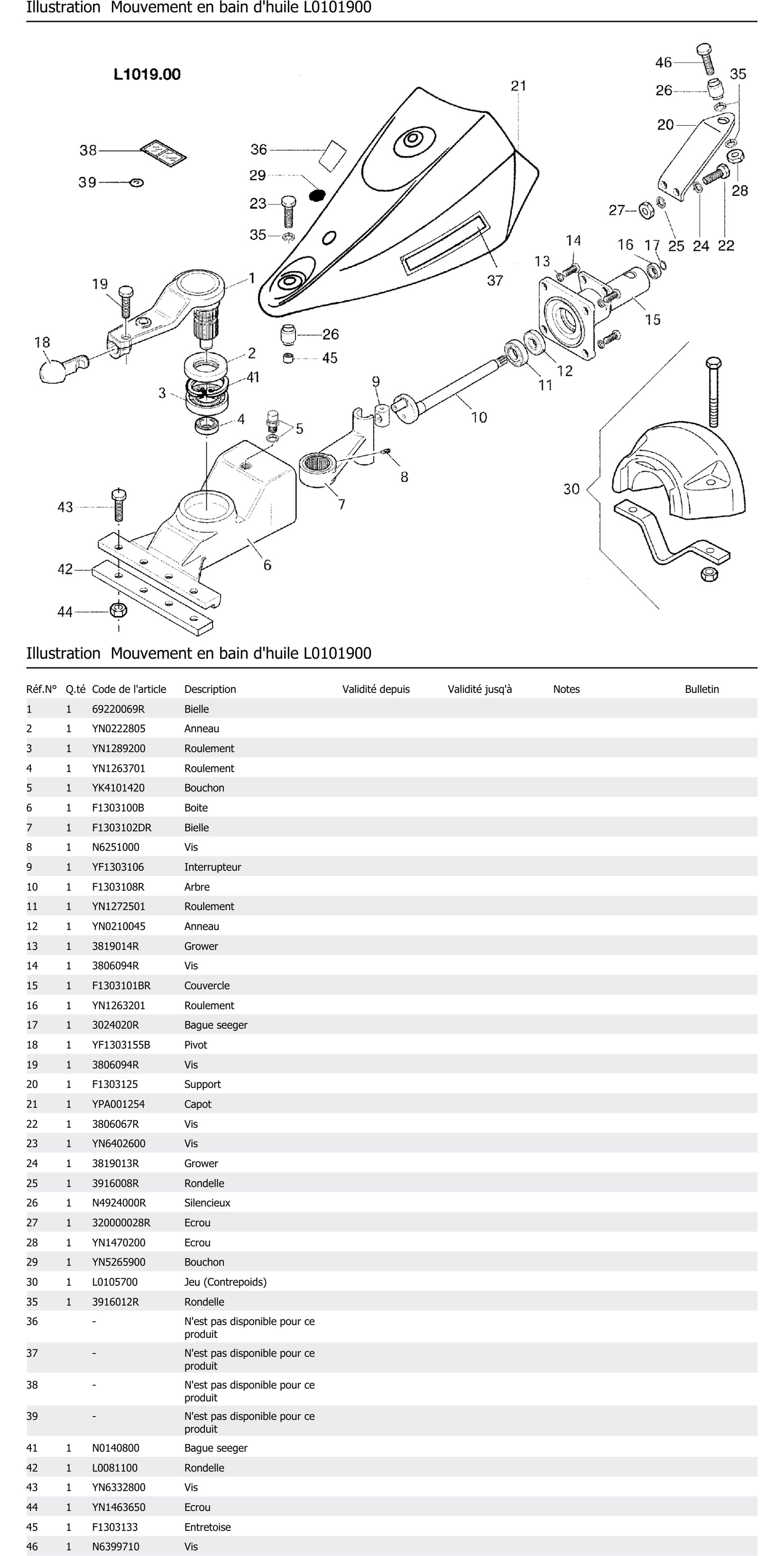 Mouvement En Bain D Huile L0101900