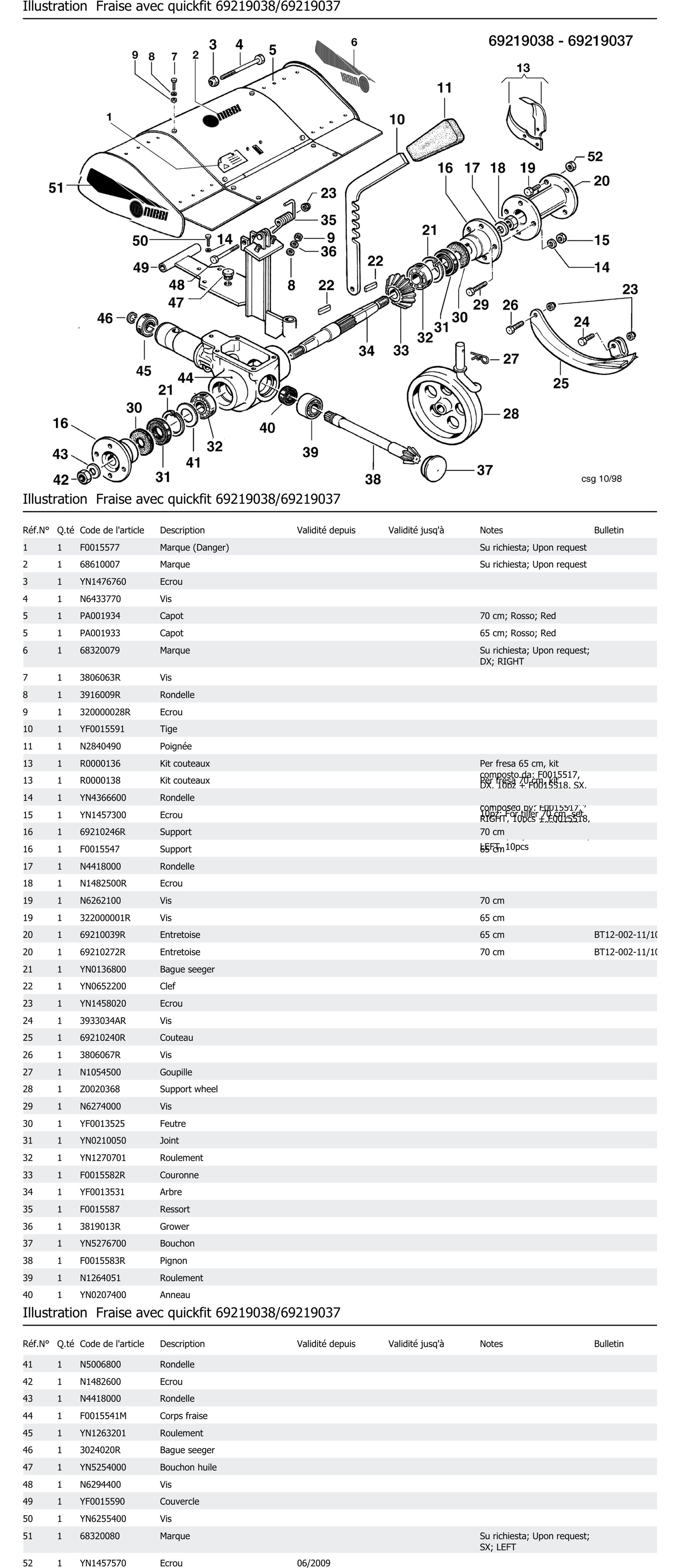 Fraise Avec Quickfit 69219038 69219037
