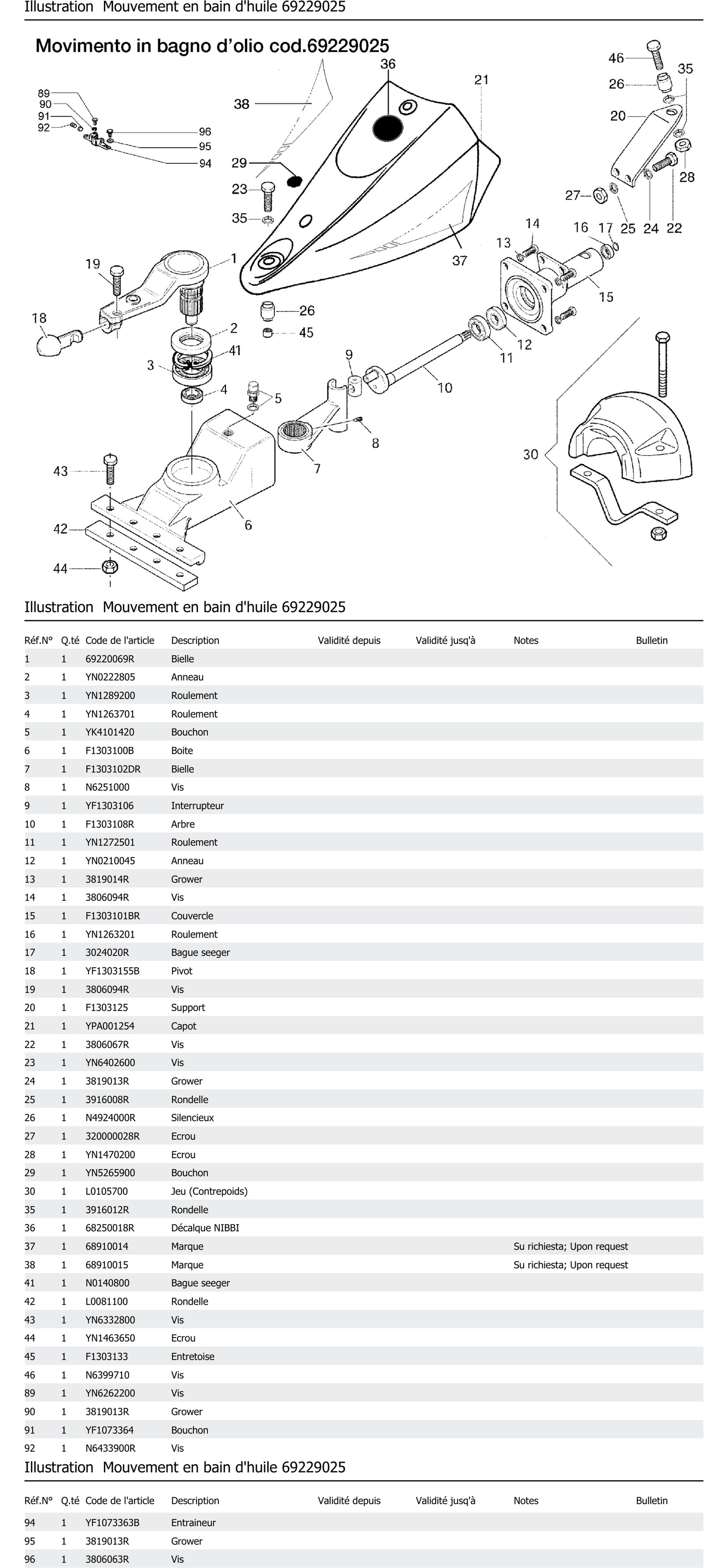 Mouvement En Bain D Huile 69229025
