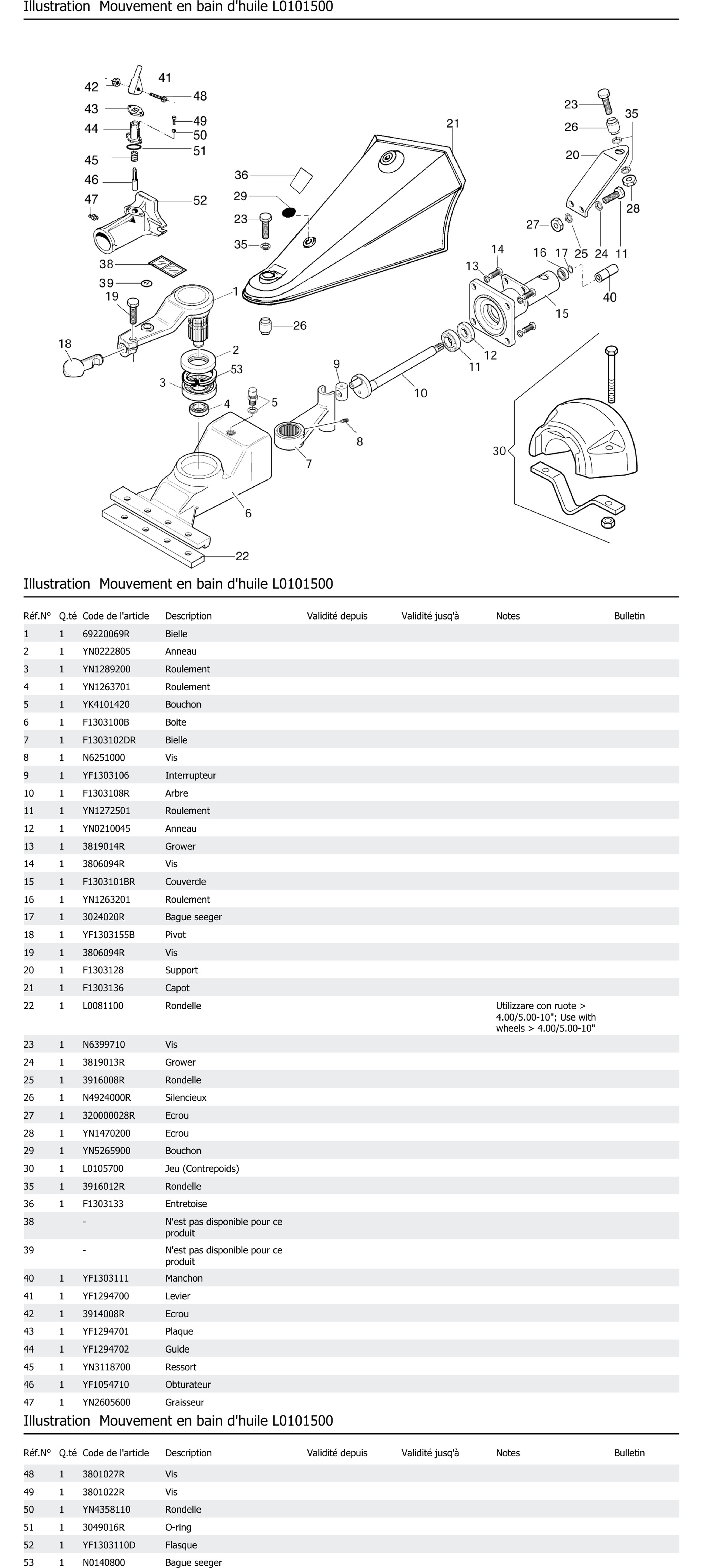 Mouvement En Bain D Huile L0101500