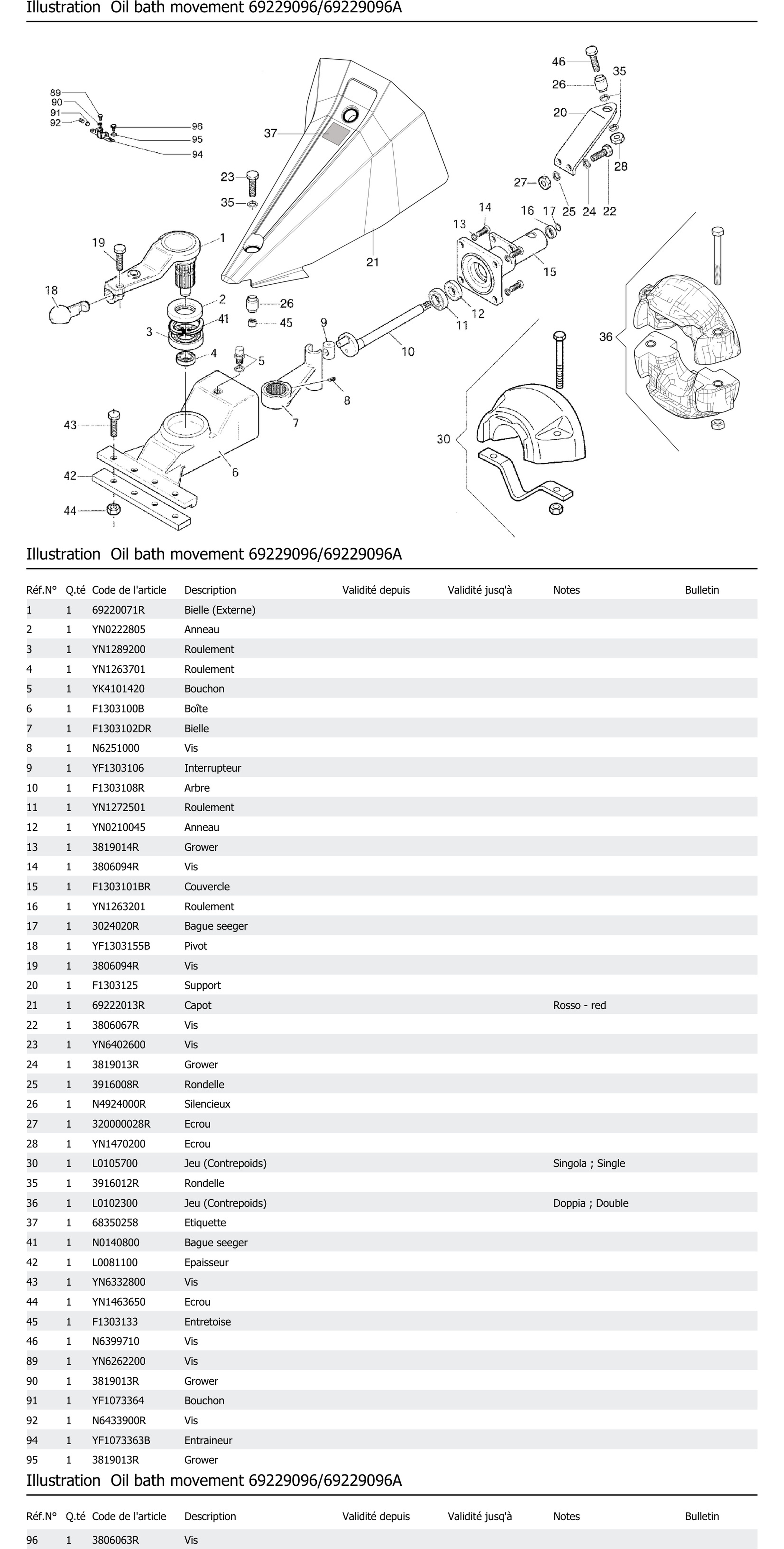 Oil Bath Movement 69229096 69229096a