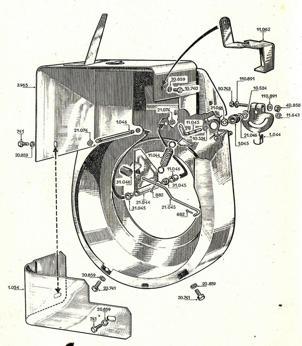 vue éclatée regulation refroidissement W18 W218 W318