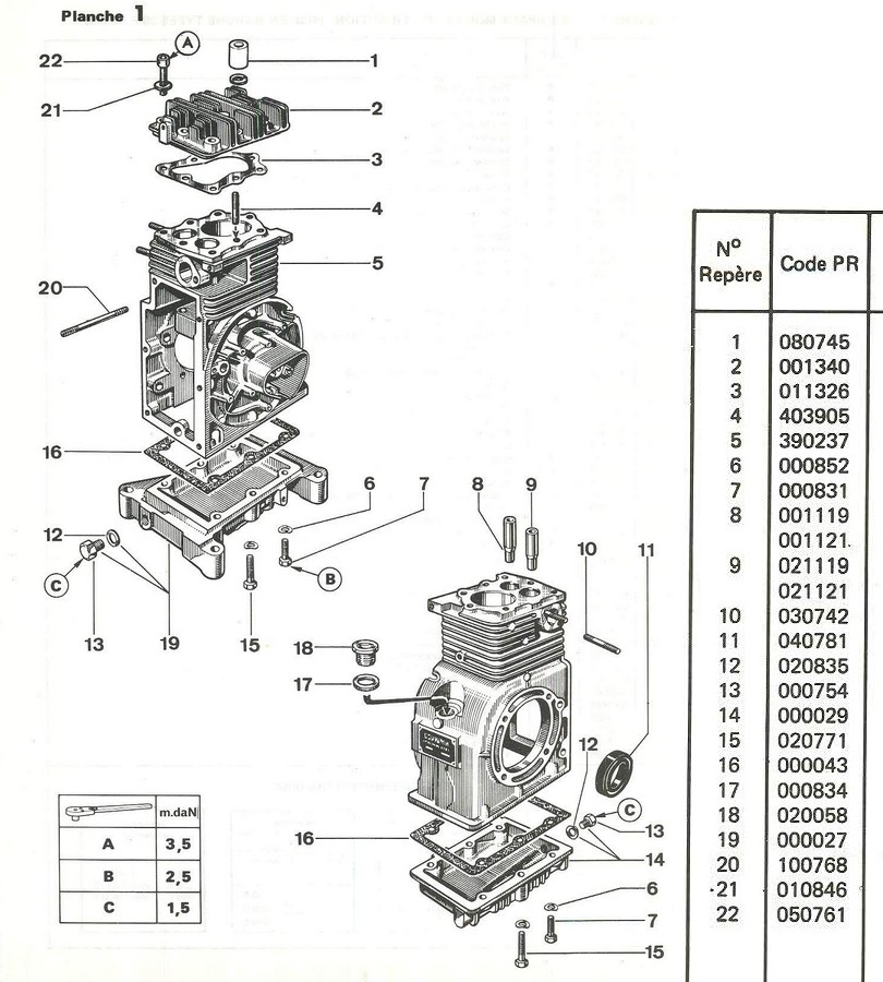 vue eclatee carter culasse 39B-239B-249B