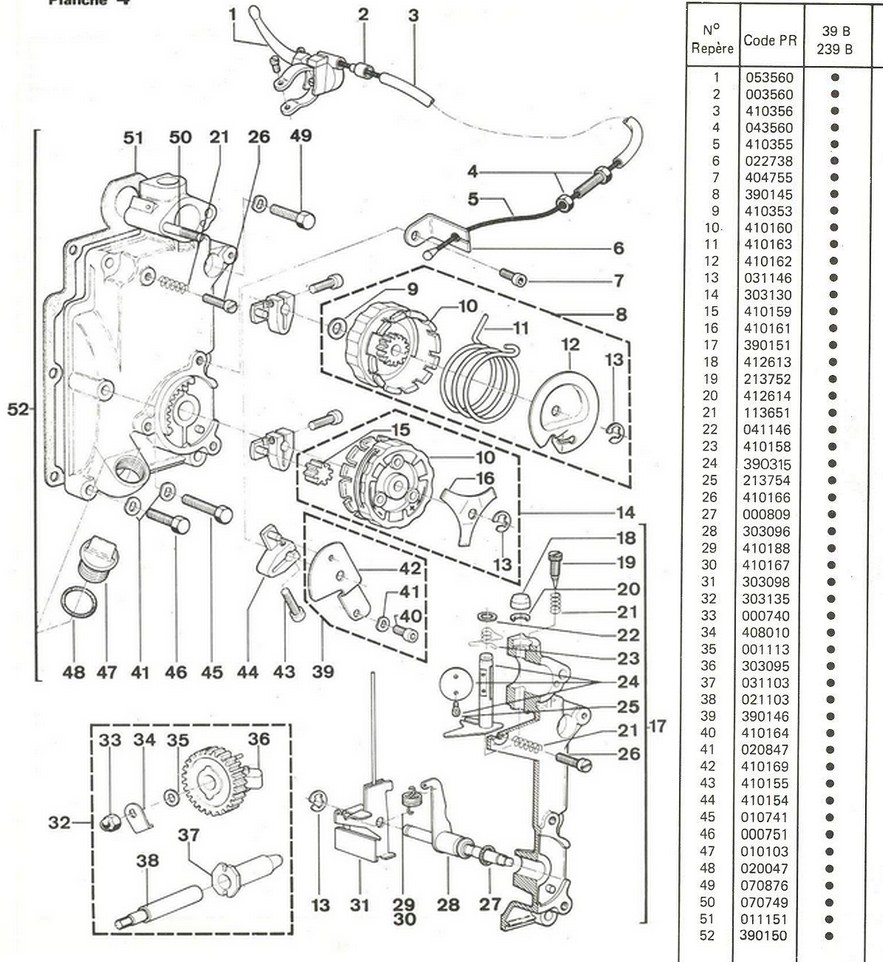 vue eclatee regulation 39B-239B-249B