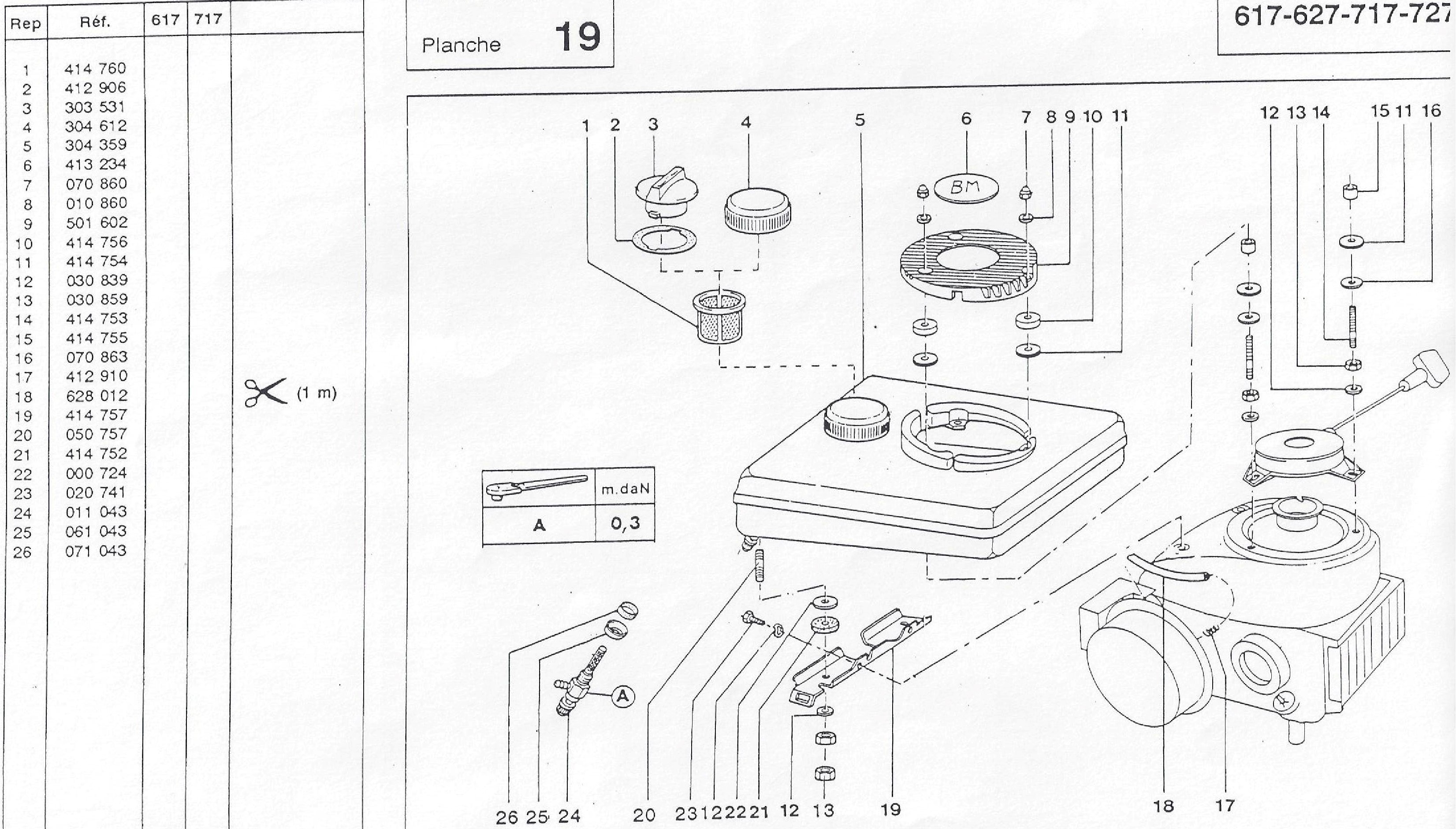 Réservoir plastiqeu W627-727