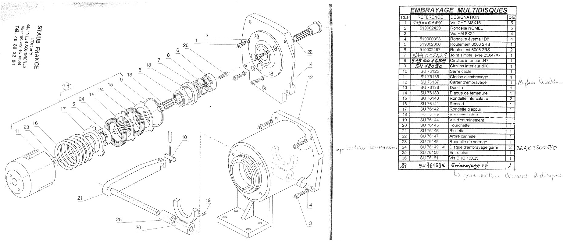 Embrayage multi-disques