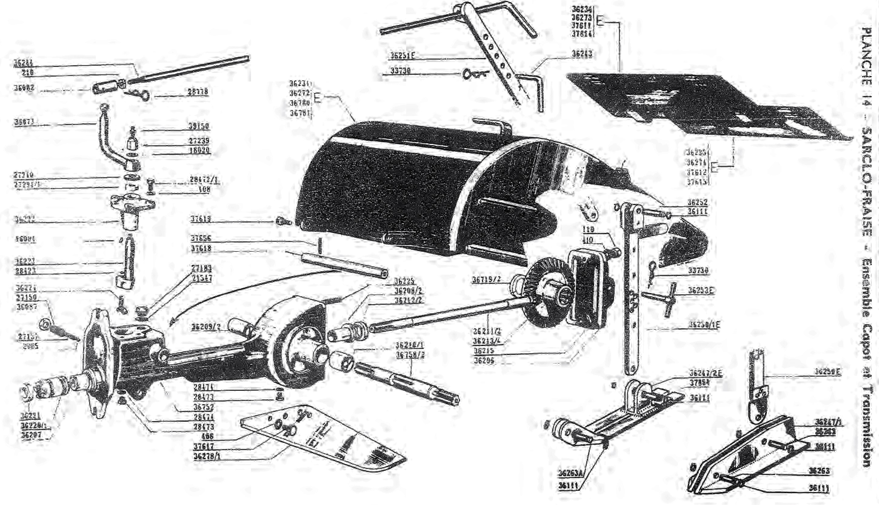 Sarclo-Fraise Capot Transmission