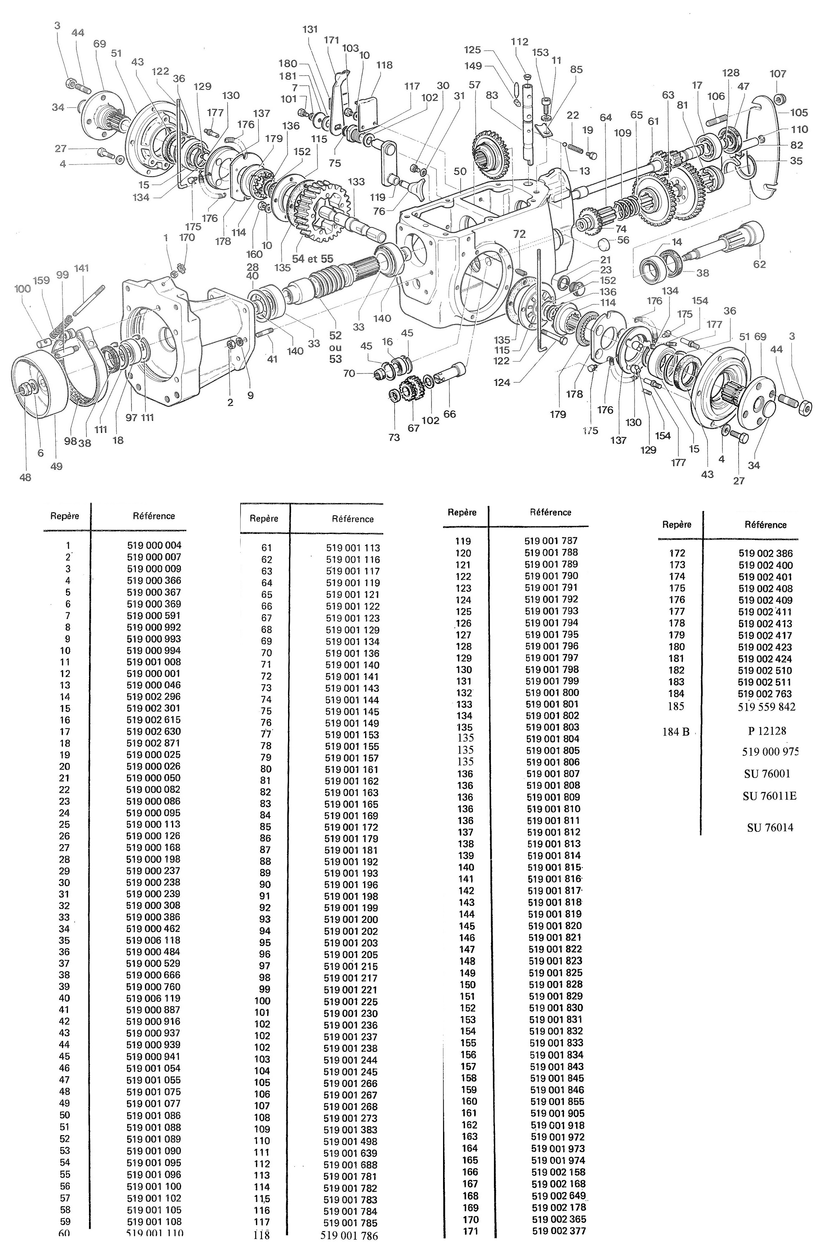 vue éclatée réducteur Staub PP2X