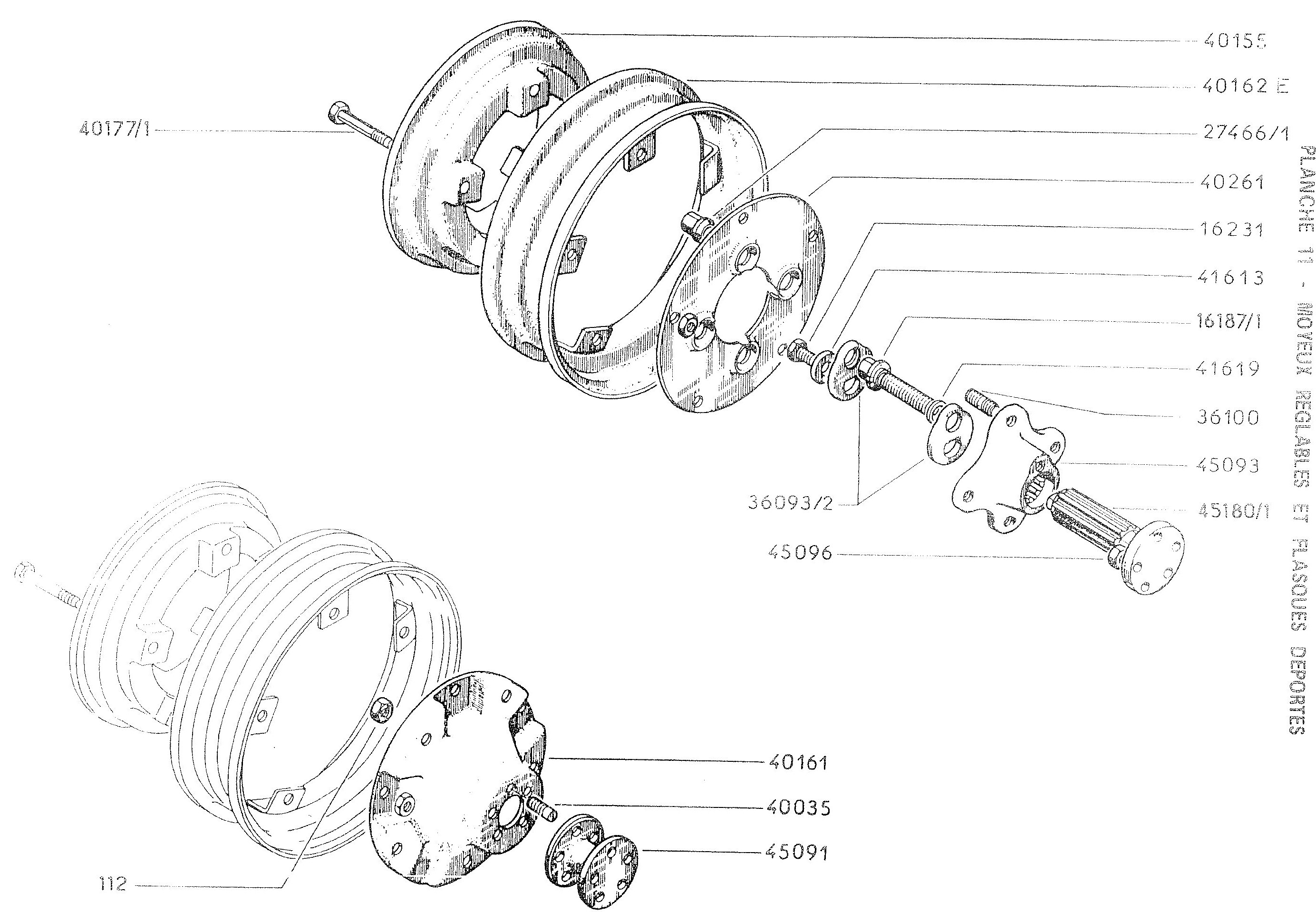 vue eclatee moyeux et flasques Staub PPX