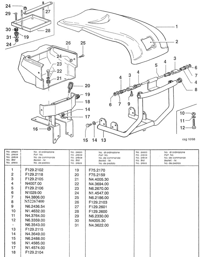 CAPOT MOTEUR POUR STAUB RANCHER MASTERPLUS