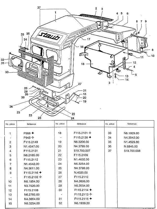 CARROSSERIE POUR STAUB SUPERPRO