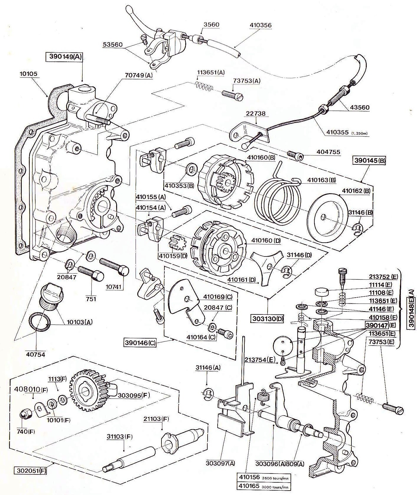 vue éclatée regulation W17b-W117b